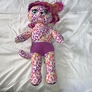 Honey Girl HG Build A Bear “Keely” Rainbow Leopard Stuffed Animal Collectible